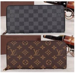 【ルイヴィトン LOUIS VUITTON】ファスナ付き 長財布メンズファッション イタリア　スーパーブランド